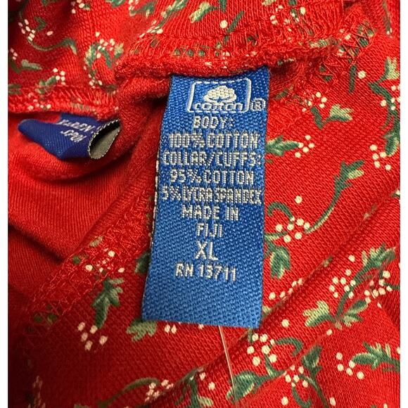 NWT Vintage New Karen Scott Christmas Turtleneck Size XL Red Green White Cotton - Picture 5 of 7